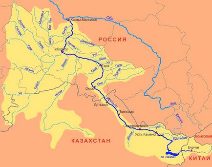 Râul Irtysh - care folosit pentru a curăța râul, și geografie atât de bine rekamoya