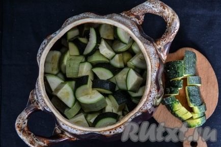 Recept cukkini burgonya és a paradicsom a sütőben - a recept egy fotó