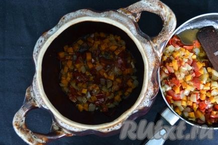 Recept cukkini burgonya és a paradicsom a sütőben - a recept egy fotó