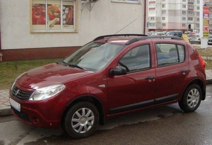 Рейлінги на дах рено Сандеро (renault sandero) полімер чорний, 2шт, автополімерсервіс 0216-02