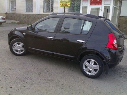 Рейлінги на дах рено Сандеро (renault sandero) полімер чорний, 2шт, автополімерсервіс 0216-02