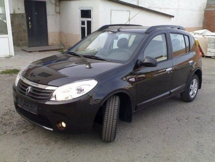 Рейлінги на дах рено Сандеро (renault sandero) полімер чорний, 2шт, автополімерсервіс 0216-02