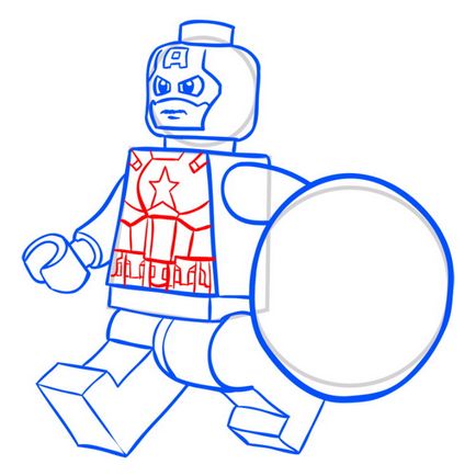 Rajz a kapitány Amerikai Lego (Captain) Döntetlen Captain America Lego