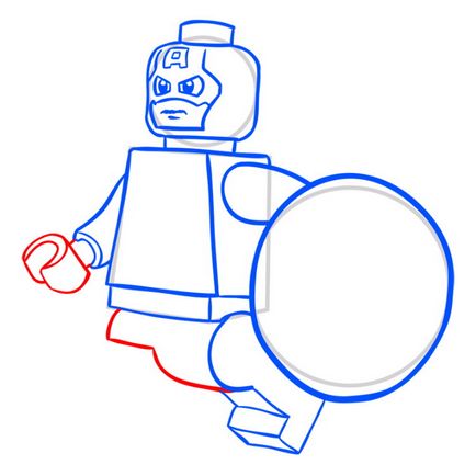 Rajz a kapitány Amerikai Lego (Captain) Döntetlen Captain America Lego
