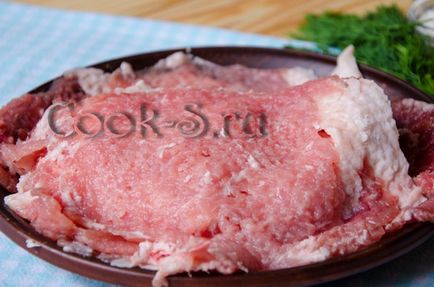 Rulouri de carne de porc cu ciuperci - rețetă pas cu pas cu fotografii, vase de carne