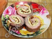 Rulou de carne de porc cu ciuperci - delicioasă rețetă pas cu pas cu fotografie
