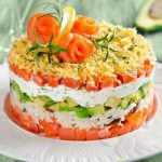 Saláta sózott piros hal „saláta receptek
