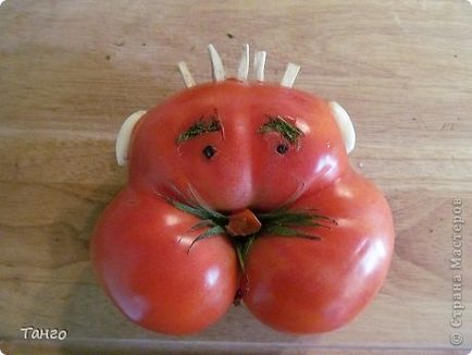 Синьйор помідор виріб з помідор - дитячі вироби з овочів і фруктів (фото) коробочка ідей