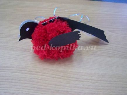 Bullfinch din pompon și carton