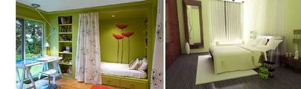 Спальня в фісташкове кольорі