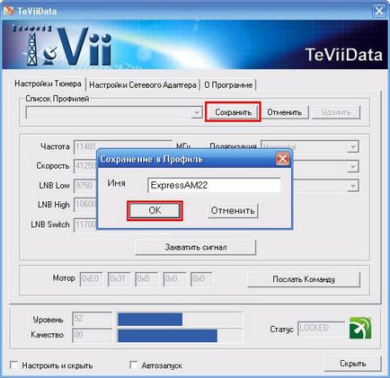 Internet prin satelit - setarea dvb card tevii s600 usb