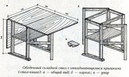 Стіл книжка креслення і схема складання виробу