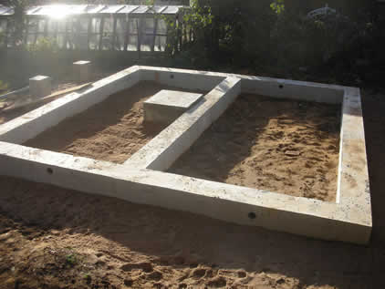 Construirea unei fundații pentru o baie cu propriile mâini cum să construiască corect, instrucțiuni video, fotografie