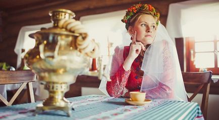 Nunta in stil rusesc de stil popular, muzica, haine, fotografie