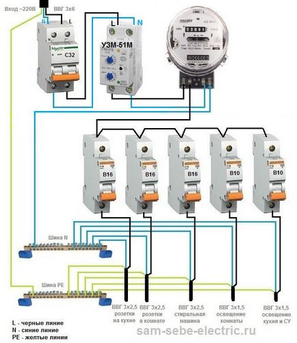 Schema de conectare a releului de tensiune uzm-51m și rv-32a