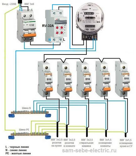 Schema de conectare a releului de tensiune uzm-51m și rv-32a