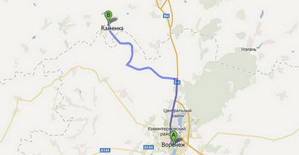 Traseul m4 ruta Voronezh