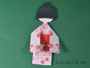Opțiuni pentru proiectarea unei păpușă de hârtie japoneză chiogami ningyo, scrawl