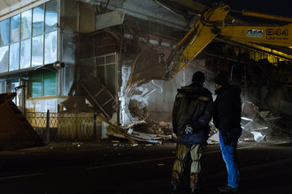 În Moscova, peste noapte au demolat zeci de tarabe