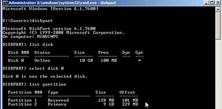 Restaurarea structurii partițiilor efi la distanță în Windows 7, ferestre pentru administratorii de sistem