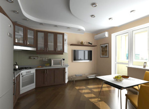 4 Opțiuni minunate pentru tavan în bucătărie (foto) - design de balamale, tensiune și plastic