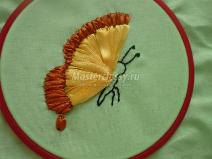 Метелик з стрічок своїми руками для хлопчика в стилі канзаші