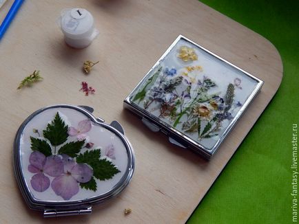 Díszíteni Zsebtükör szárított virágok - Fair Masters - kézzel készített, kézzel készített