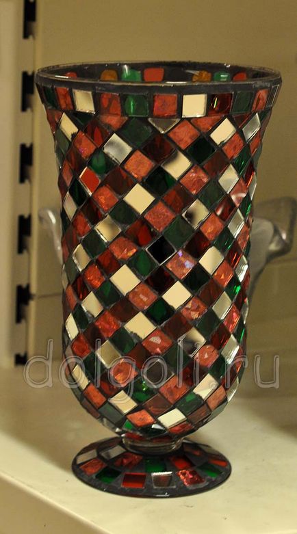 Декор вази своїми руками в техніці скляної мозаїки