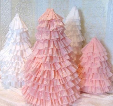 Коледна елха, изработени от гофрирана хартия с ръцете си майсторски класове с стъпка по стъпка снимки, видео