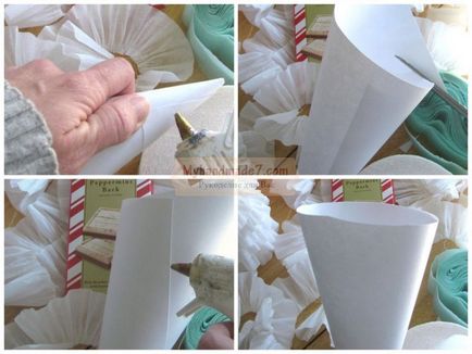 Pom de Crăciun din hârtie ondulată cu mâini proprii clase de masterat detaliate cu fotografie