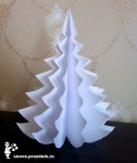 Pom de Crăciun de hârtie (12 cm) - origami