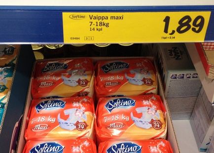 Finnország, hogyan kell vásárolni pelenkák és pelenka