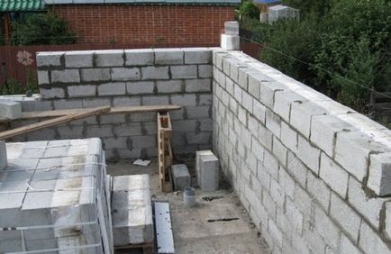 Garajele de blocuri de piatră calculați de cantitate, construim ieftin și rapid din blocuri,