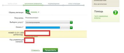 utasítások keresztüli fizetés Sberbank Online