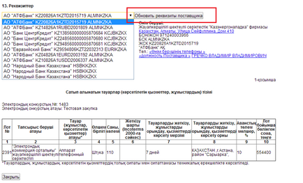 Інструкція постачальника