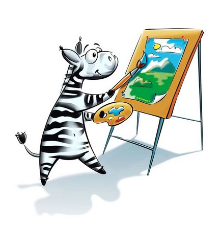 Cum de a desena o zebra in creion pas cu pas