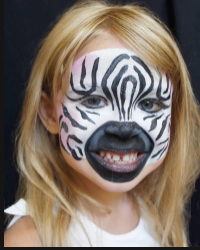 Cum sa desenezi o zebra pe fata ta, cum sa faci zebra aqua