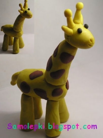 Cum de a capsa o girafă în etape de plasticină