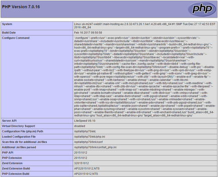 Cum se creează un fișier phpinfo și se verifică informațiile despre php