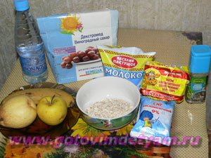 Каша з фруктами - дитяче харчування на готуємо дітям