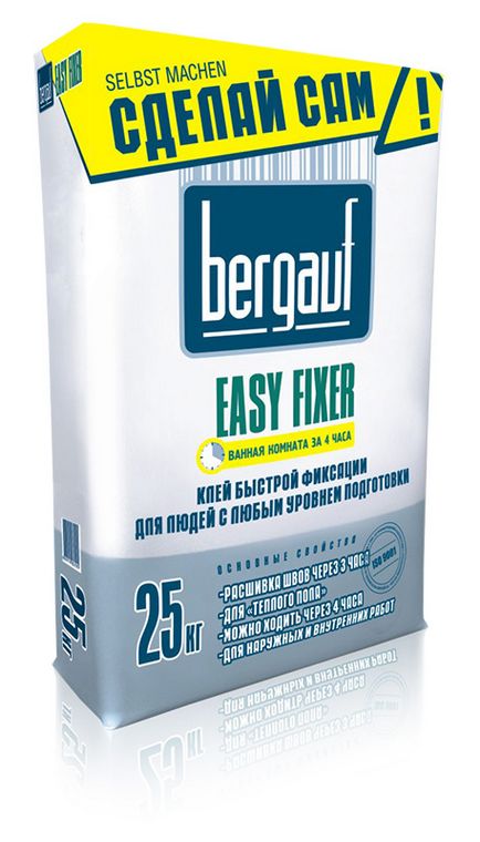 Клей для плитки швидкої фіксації bergauf easy fixer