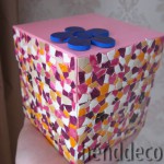 Cutie cu celule în tehnica origami - decorație cu caleidoscop