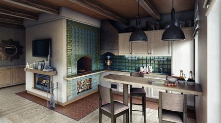 Кухня з піччю - неповторний дизайн в інтер'єрі вашого будинку
