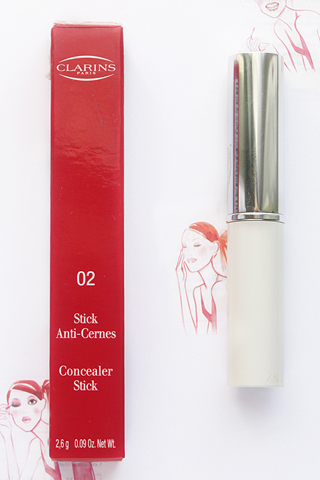 Mască creion-concealer de anti-cernă stick de concealer (nuanță 02 moale bej) de la clarine -