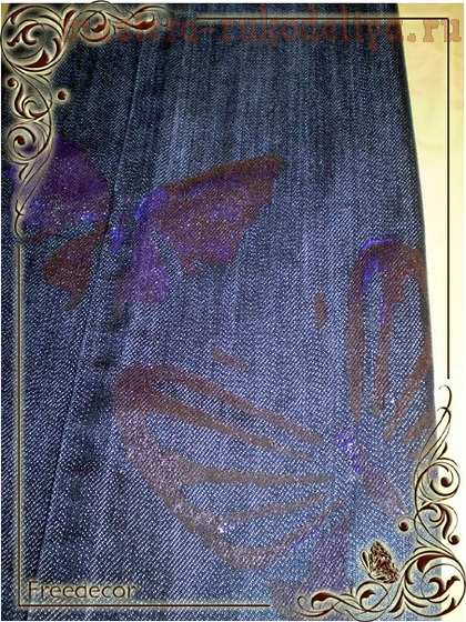 Майстер-клас по трафаретного розпису по тканині метелики носять джинси