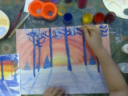 Майстер-клас «малюємо гуашшю зимові пейзажі з дошкільнятами»