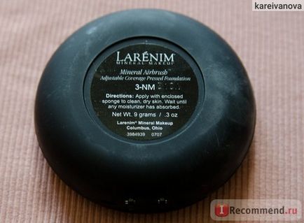 Мінеральна пудра larenim mineral airbrush pressed foundation - «мінеральна пудра в дії (фото