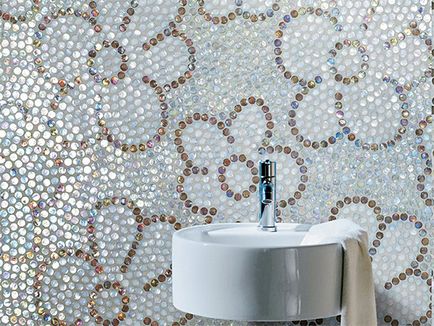 Mosaic fürdőszoba (30 kép) és funkciók beépítési