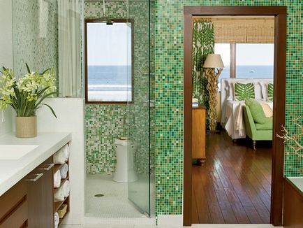 Mozaic pentru baie (30 fotografii) și caracteristici de instalare