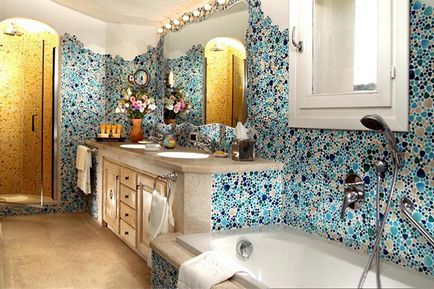Мозаїка для ванної кімнати (30 фото) і особливості монтажу